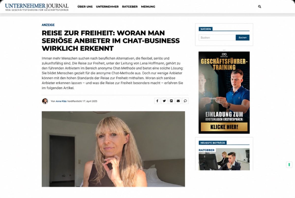 Presseartikel 5 über Lena Hoffmann (Mockup)